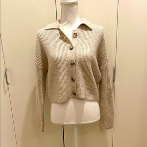 Jessica Simpson Taupe cardigan sweater size S